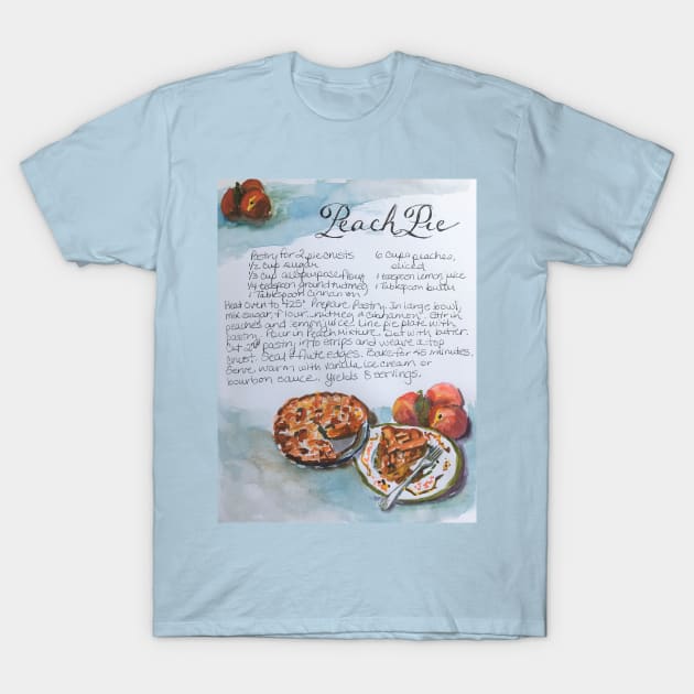 Peach Pie Recipe T-Shirt by Susan1964